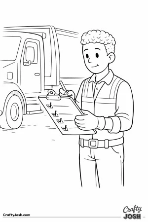 Sanitation worker clipboard check