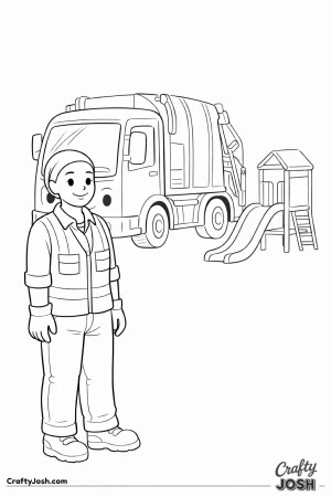 Sanitation worker playground cleanup