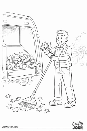 Sanitation worker star shaped leaves