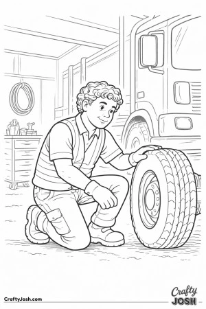 Sanitation worker truck maintenance bay