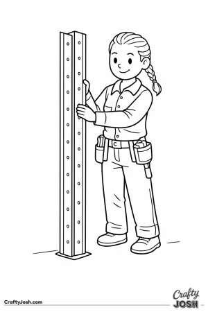 Steel worker steel beam