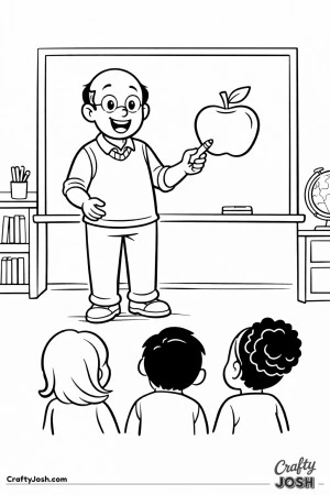 Teacher storytime pose