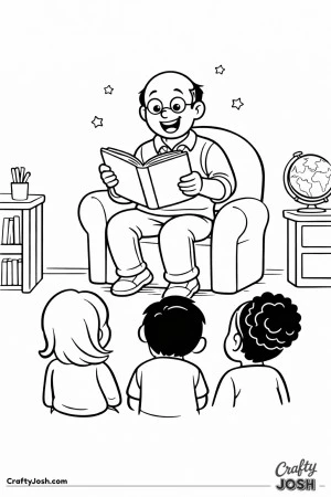 Teacher storytime reading
