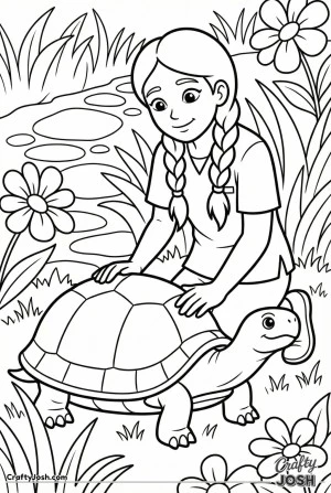 Vet examining tortoise