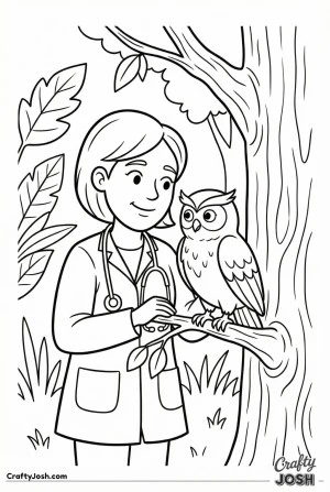 Vet with owl