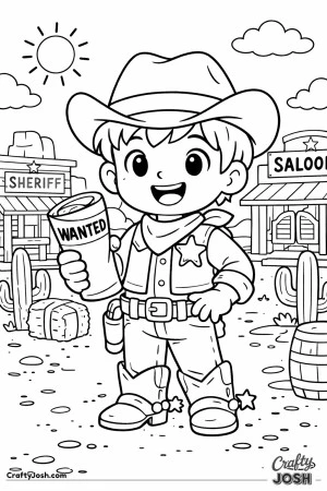 Meet a cheerful little sheriff ready to save the Wild West, one wanted poster at a time.