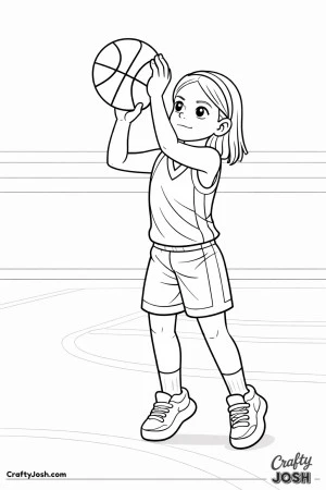 A young basketball player catches the ball and smoothly rises into a calm, controlled shooting motion inside a gym