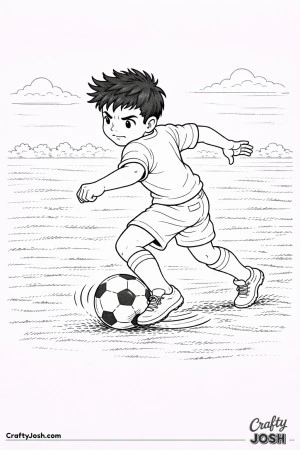 A youth soccer player performs a pull-back turn by rolling the ball backward with one foot while twisting his body with focus