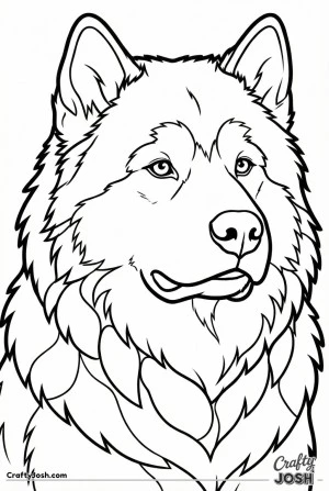 Alaskan malamute close portrait