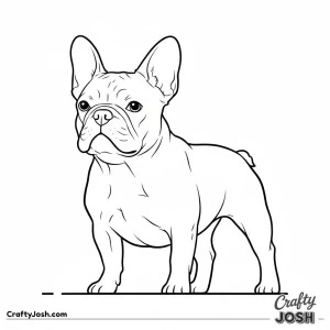 Alert french bulldog stance