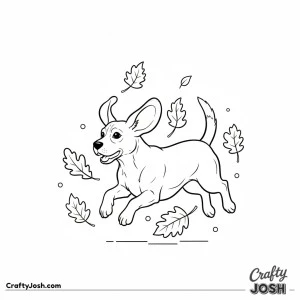 Beagle autumn leaves