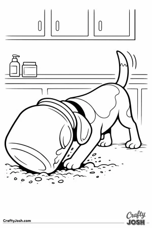 Beagle head in treat jar