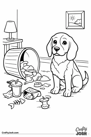 Beagle innocent by trash