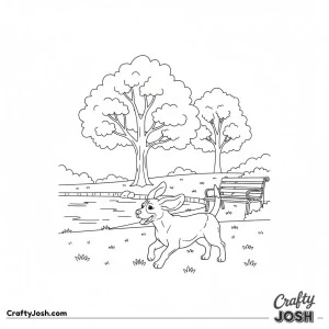 Beagle park adventure scene