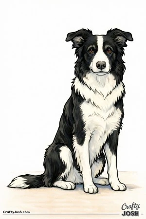 Border collie sitting