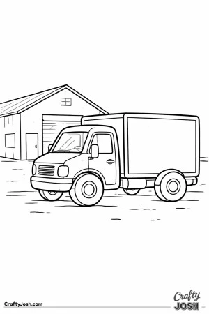 Box truck outside warehouse