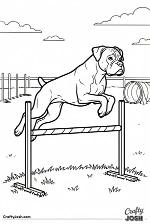 Boxer agility jump