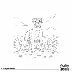 Boxer hilltop landscape