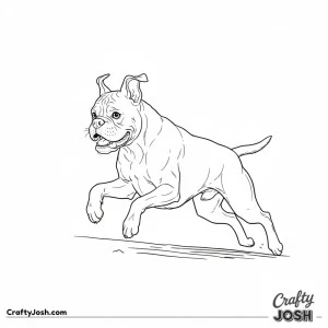 Boxer leaping forward
