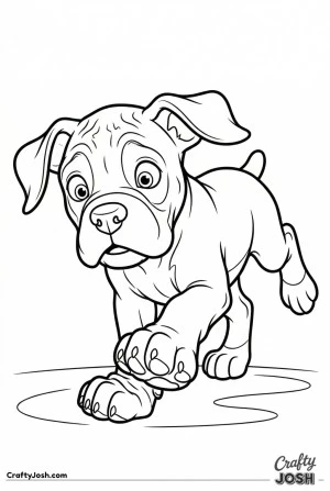 Boxer puppy tentative