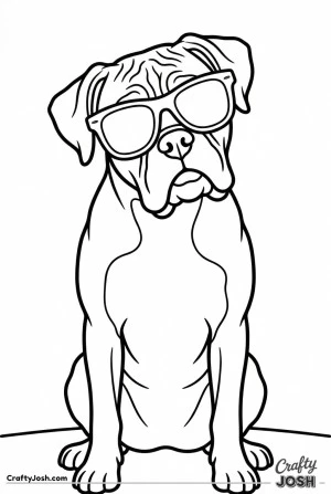 Boxer with sunglasses