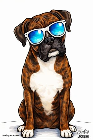 Boxer with sunglasses