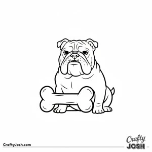 Bulldog with oversized bone