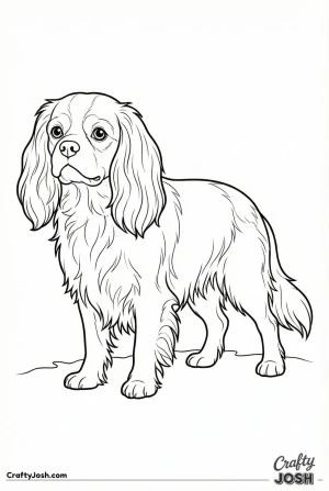 Cavalier puppy looking