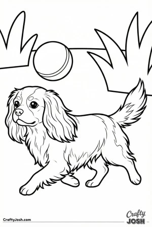 Cavalier running playfully