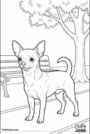 Chihuahua in sunny park