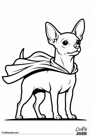 Chihuahua in superhero cape