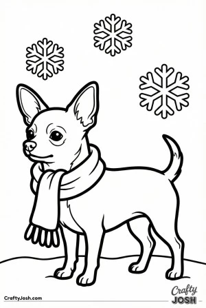 Chihuahua in winter scarf