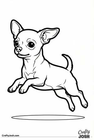 Chihuahua jumping happily