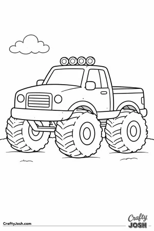 Chunky truck big wheels on grass