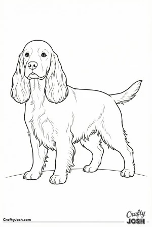 Cocker spaniel alert stance realistic