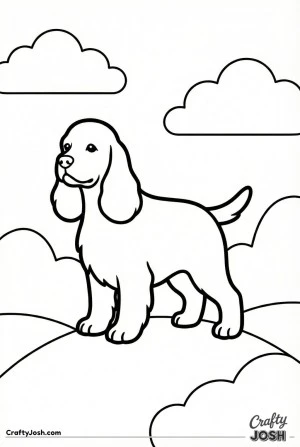 Cocker spaniel hilltop stance