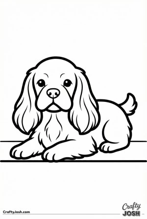 Cocker spaniel lying down