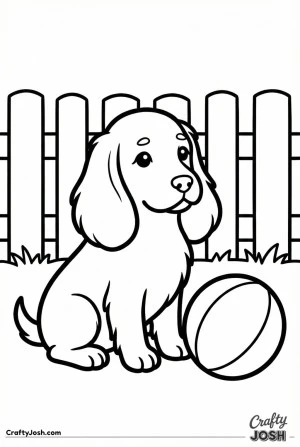 Cocker spaniel puppy backyard