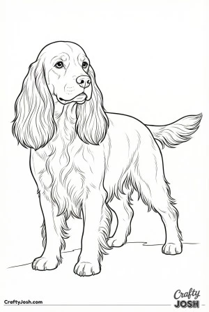 Cocker spaniel realistic three quarter stance