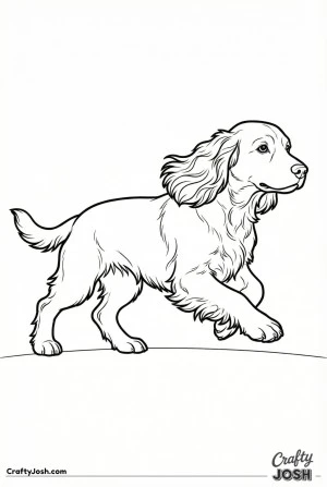 Cocker spaniel running realistic