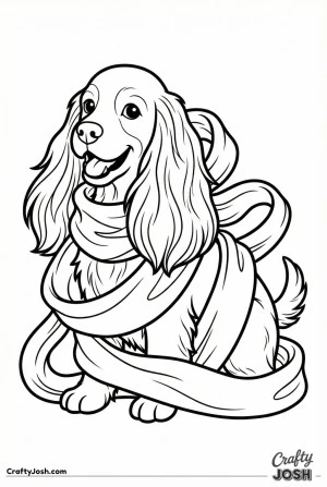Cocker spaniel silly scarf