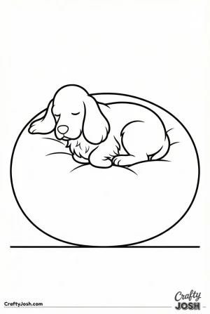 Cocker spaniel sleeping on cushion