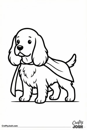 Cocker spaniel superhero cape