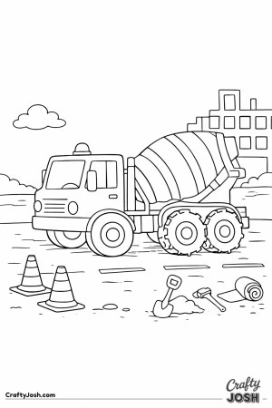 Construction truck building site