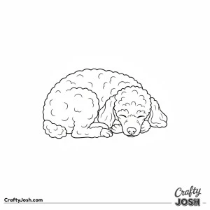 Cute miniature poodle with bow