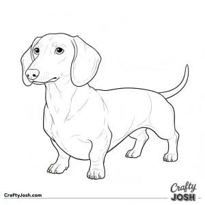 Dachshund alert guard stance