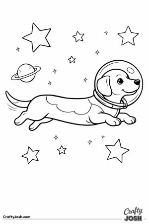 Dachshund astronaut
