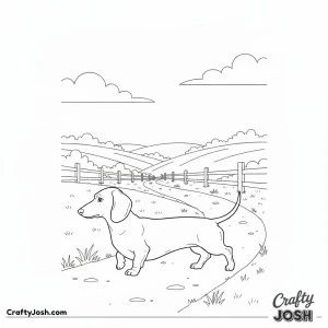 Dachshund country trail walk