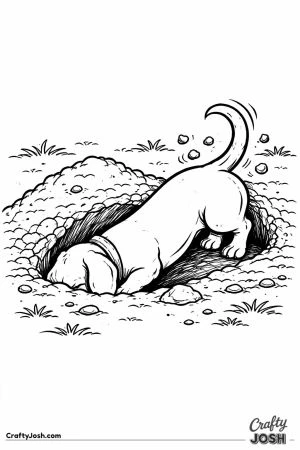 Dachshund digging