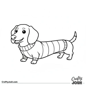 Dachshund long sweater silly
